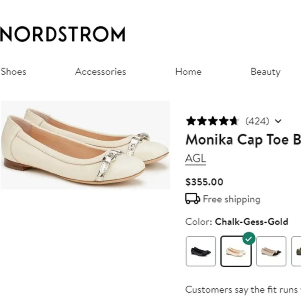 AGL 🫧 "Monika" Cap Toe Ballet Flat - Picture 12 of 16